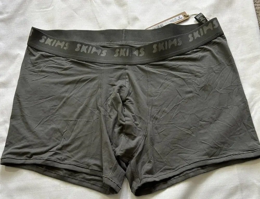 Skims NWT Stretch 3 Inch Boxer Brief Gunmetal Size XL